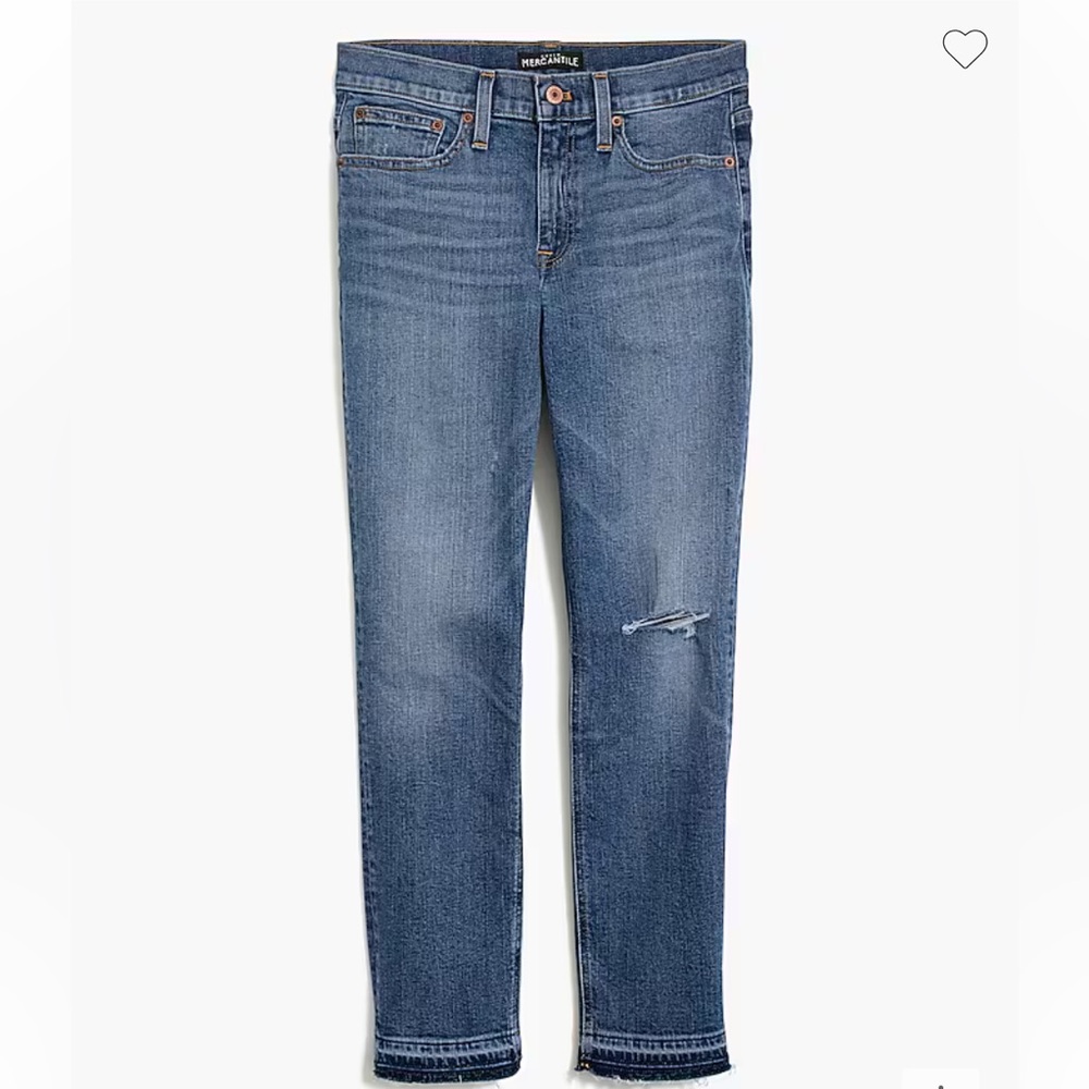 J. Crew mercantile Slim boyfriend jean with distressed details size 26